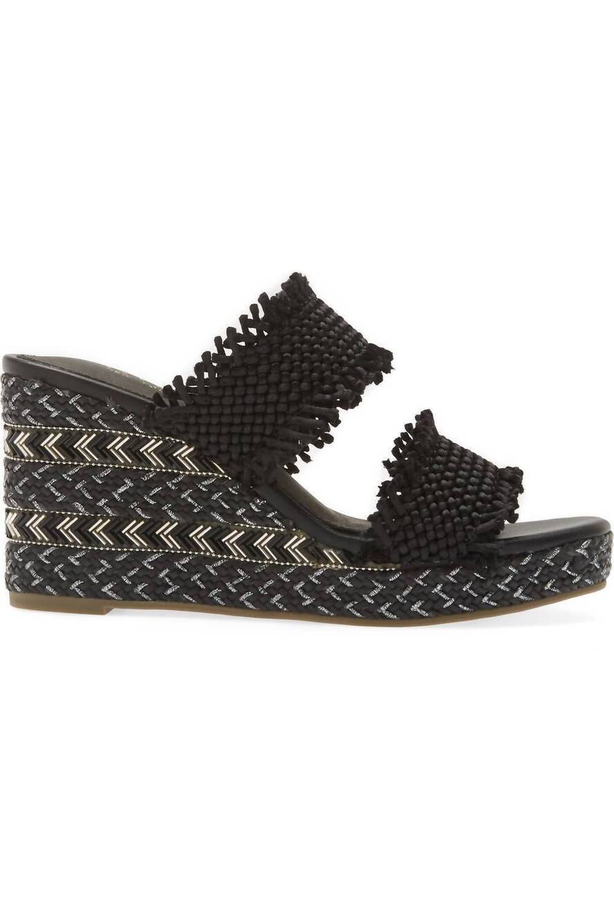 NEW CECELIA NEW YORK women's lady zara wedge sandal in black